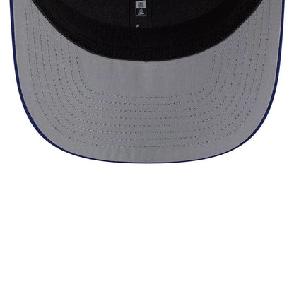 Pictured is this MLB Patch LA Dodgers 9SEVENTY Stretch Snap cap in dark blue. 2