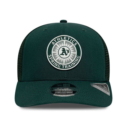 Pictured is this MLB Circles Athletics 9SEVENTY Stretch Snap cap in dark green. 3