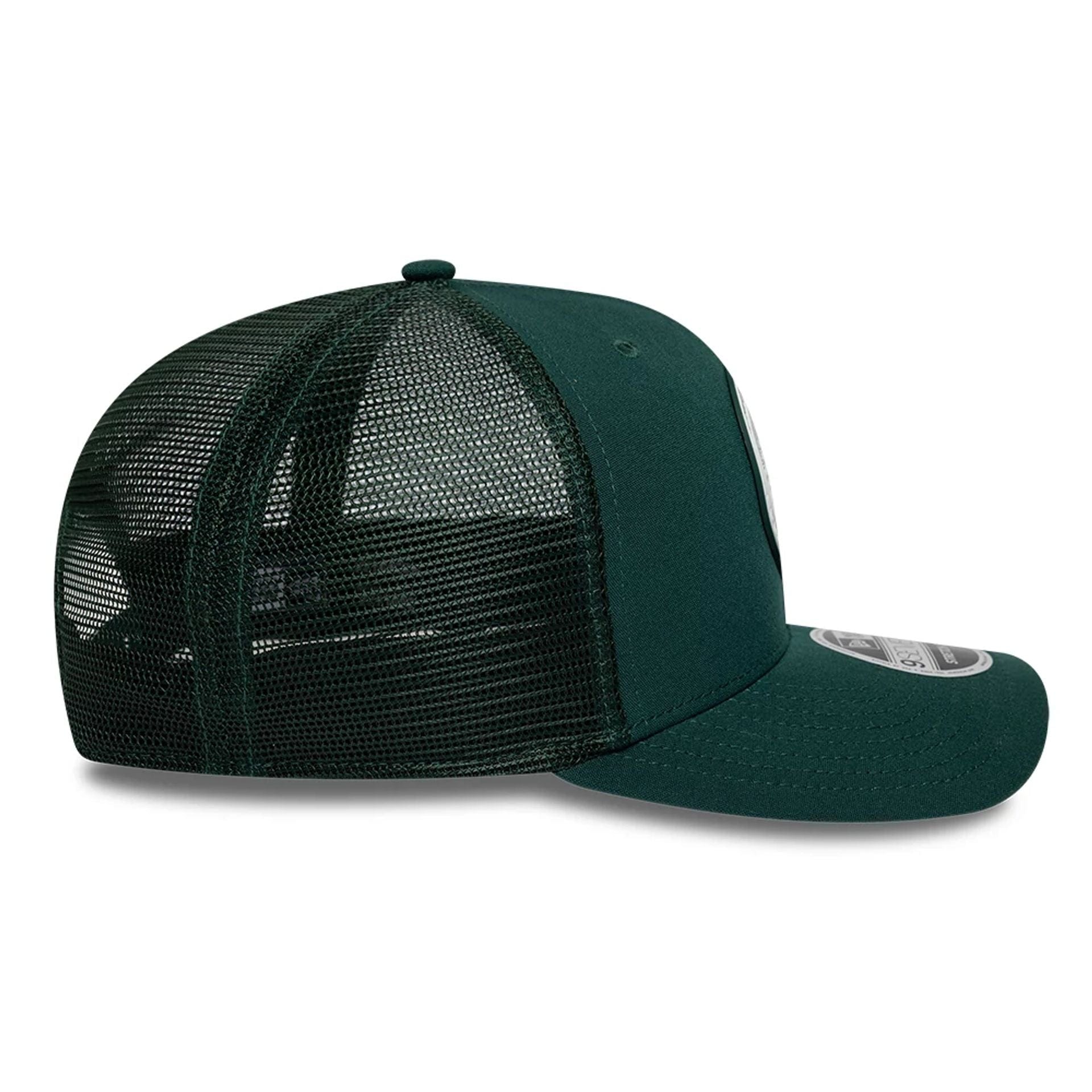 Pictured is this MLB Circles Athletics 9SEVENTY Stretch Snap cap in dark green. 7