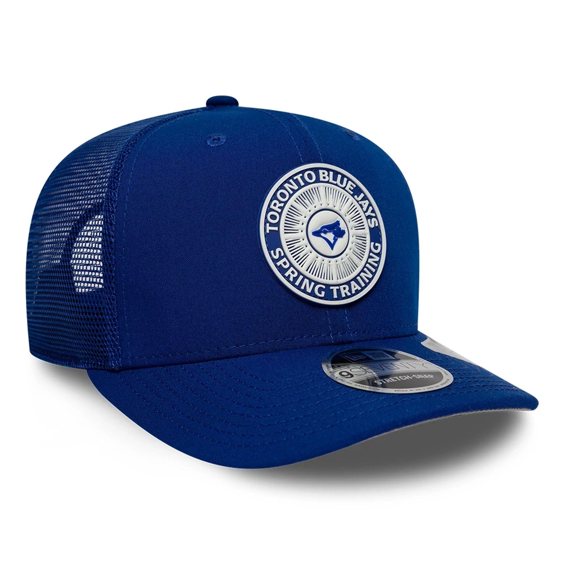 Pictured is this MLB Circles Toronto Blue Jays 9SEVENTY Stretch Snap cap in blue. 4