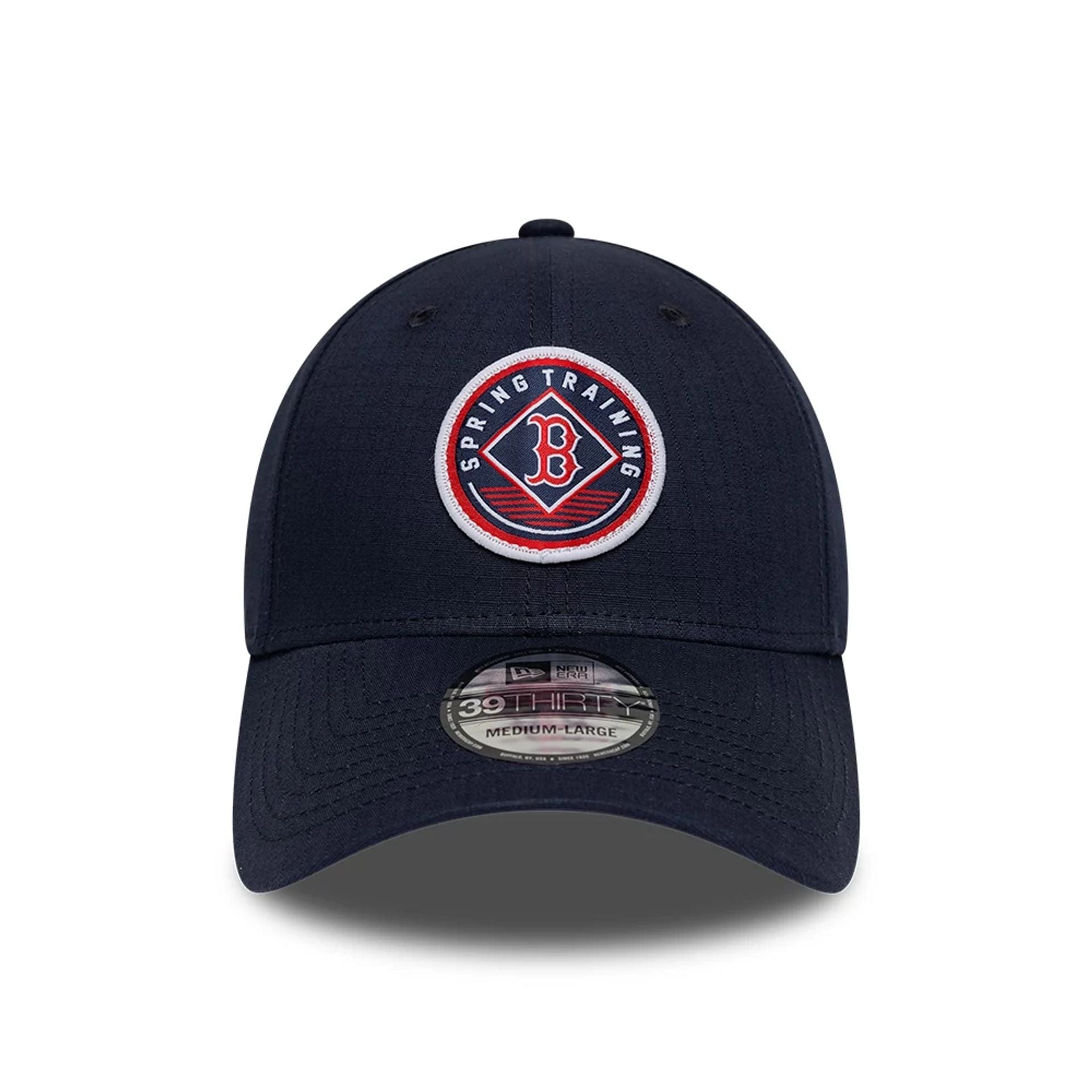 Pictured is this MLB Ripstop Boston Red Sox 39THIRTY Stretch Fit cap in navy. 3