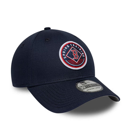 Pictured is this MLB Ripstop Boston Red Sox 39THIRTY Stretch Fit cap in navy. 4