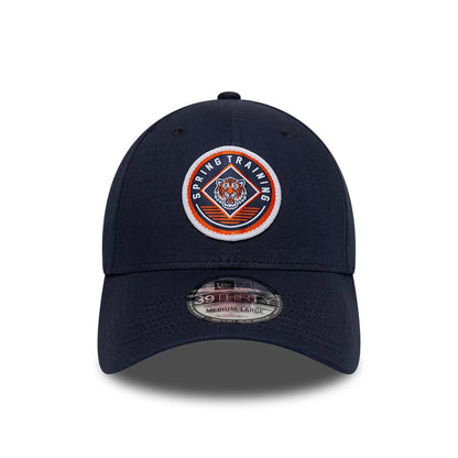 Pictured is this MLB Ripstop Detroit Tigers 39THIRTY Stretch Fit cap in navy. 3