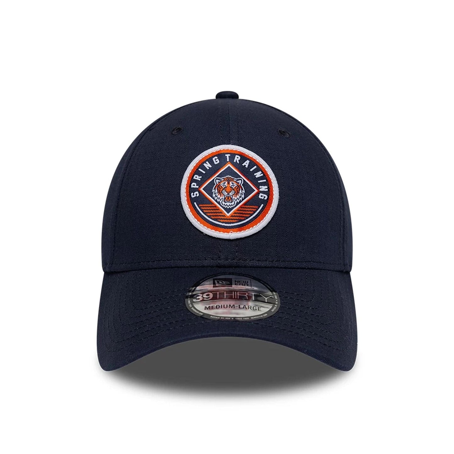 Pictured is this MLB Ripstop Detroit Tigers 39THIRTY Stretch Fit cap in navy. 3