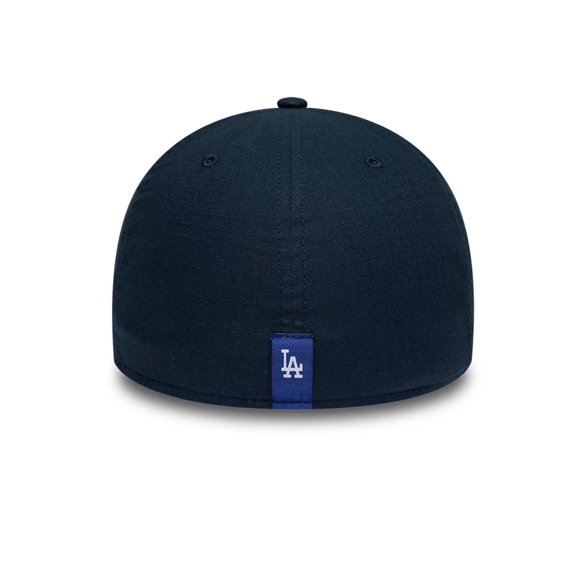 Pictured is this MLB Ripstop LA Dodgers 39THIRTY Stretch Fit cap in dark blue. 7
