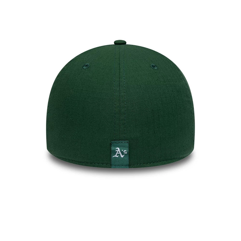 Pictured is this MLB Ripstop Athletics 39THIRTY Stretch Fit cap in dark green. 5