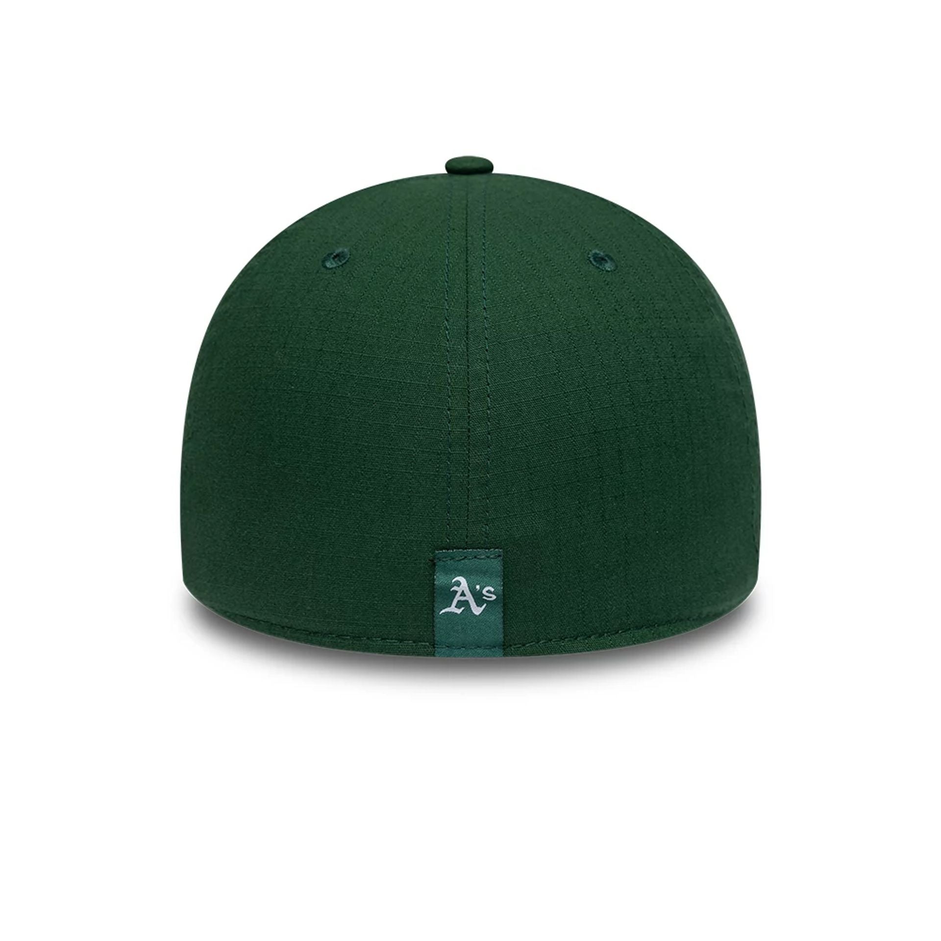 Pictured is this MLB Ripstop Athletics 39THIRTY Stretch Fit cap in dark green. 5