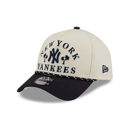 Pictured is this MLB Rope New York Yankees 9FORTY A-Frame cap in Cream. 4