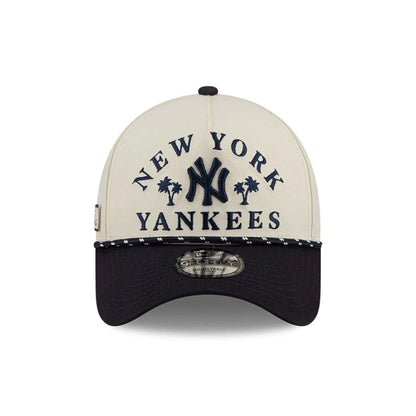 Pictured is this MLB Rope New York Yankees 9FORTY A-Frame cap in navy. 3