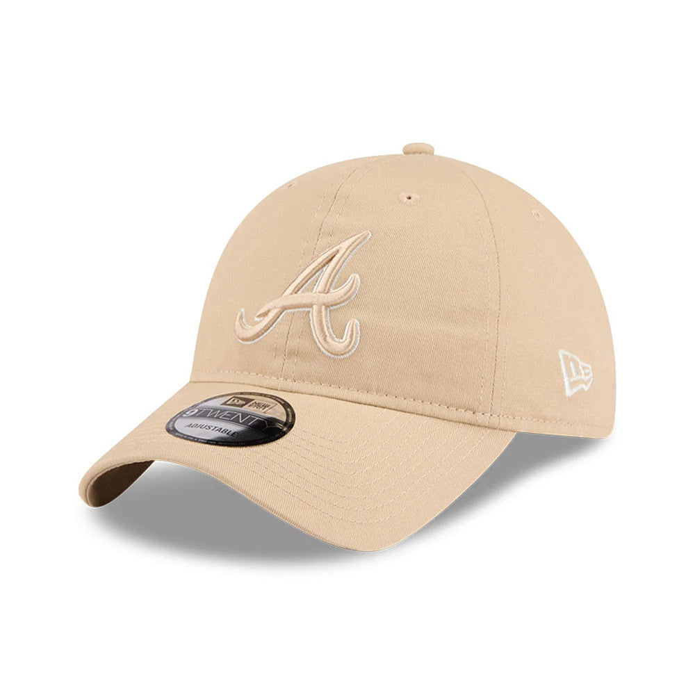 Pictured is this MLB Colours Atlanta Braves 9TWENTY cap in light beige. 3