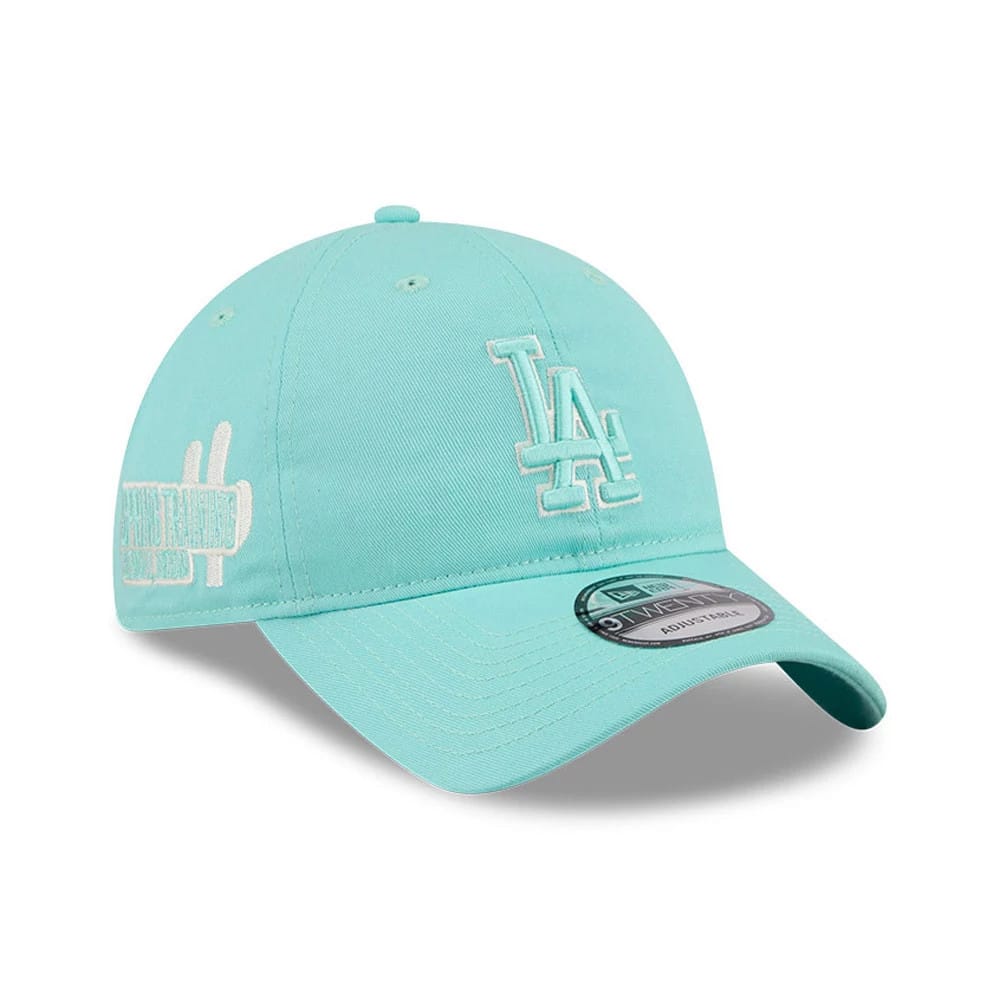 Pictured is this MLB Colours LA Dodgers 9TWENTY cap in turquoise. 1
