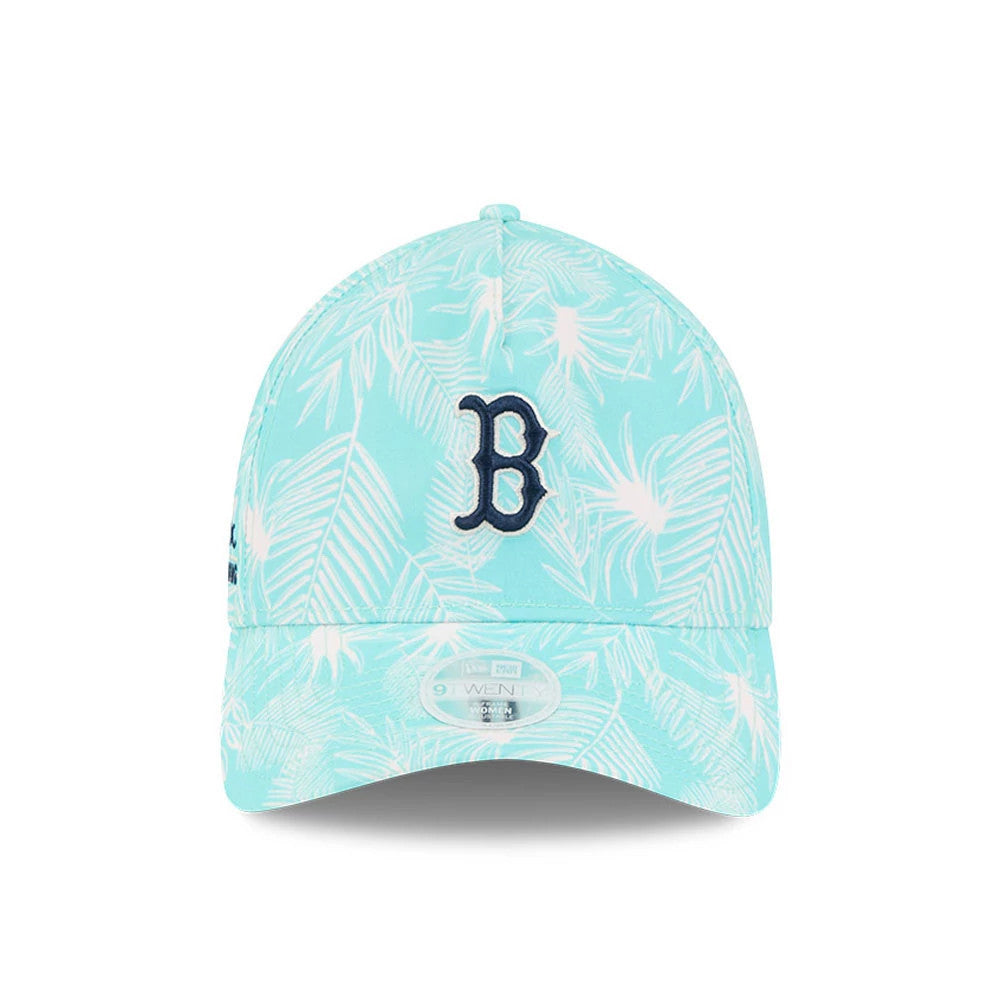 Pictured is this Womens MLB Pastel Boston Red Sox 9TWENTY A-Frame cap in turquoise. 3