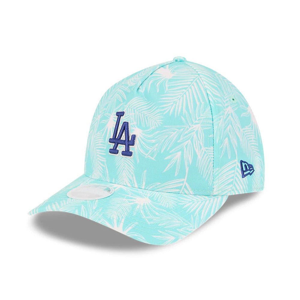 Pictured is this Womens MLB Pastel LA Dodgers 9TWENTY A-Frame cap in turquoise. 4