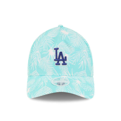 Pictured is this Womens MLB Pastel LA Dodgers 9TWENTY A-Frame cap in turquoise. 3