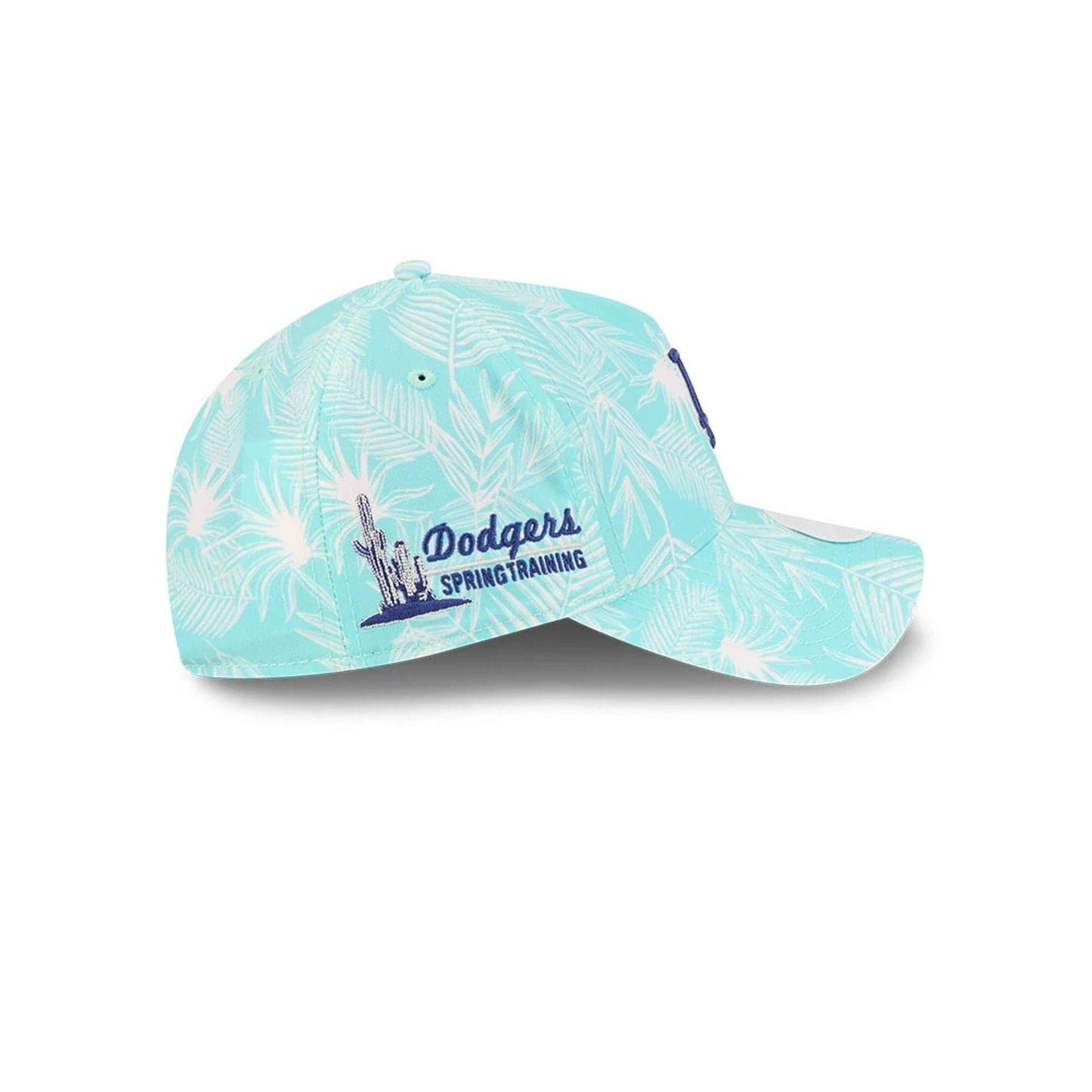 Pictured is this Womens MLB Pastel LA Dodgers 9TWENTY A-Frame cap in turquoise. 5