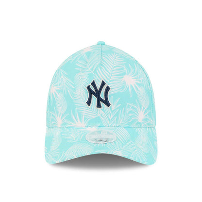 Pictured is this Womens MLB Pastel New York Yankees 9TWENTY A-Frame cap in turquoise. 3