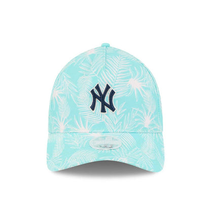 Pictured is this Womens MLB Pastel New York Yankees 9TWENTY A-Frame cap in turquoise. 3