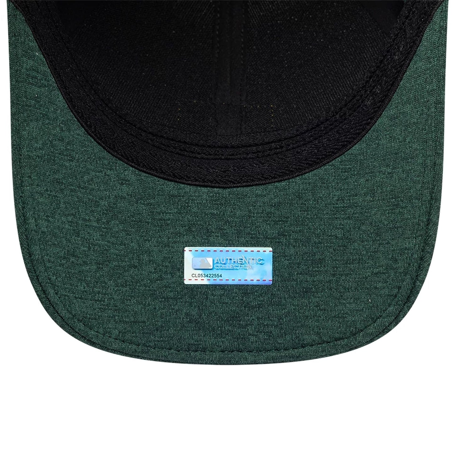 Pictured is this MLB Clubhouse Athletics 39THIRTY Infinity Stretch Fit cap in dark green. 7