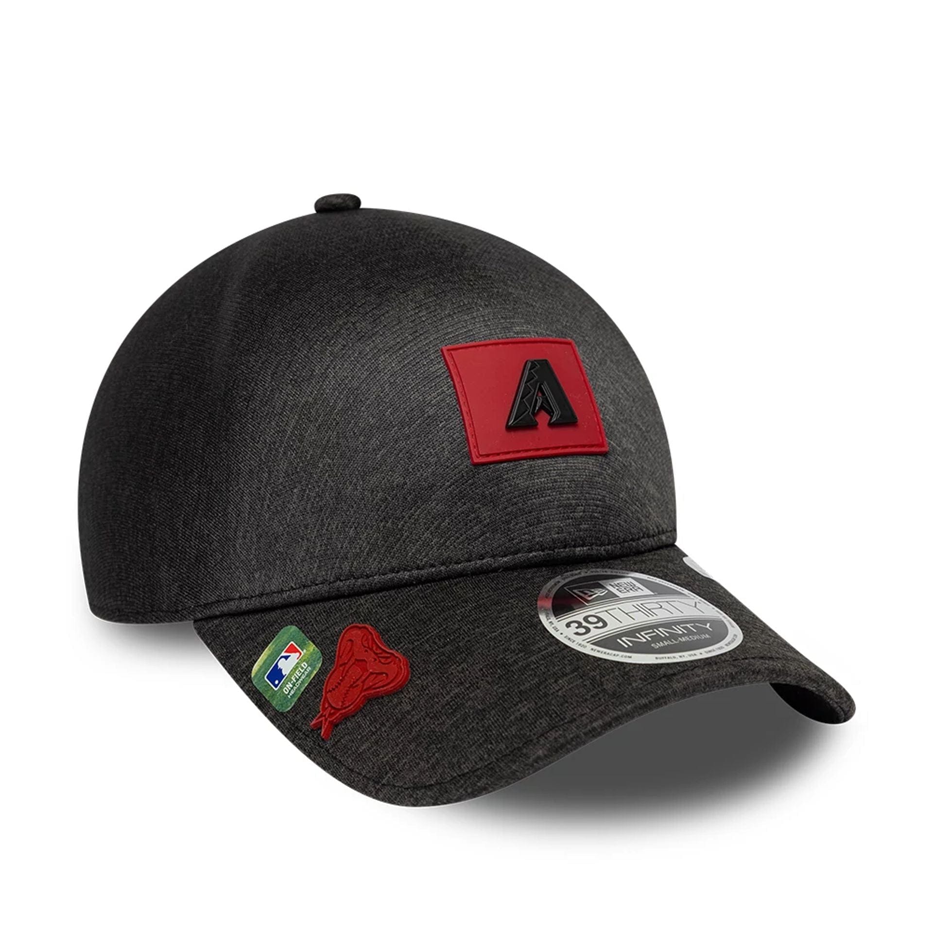 Pictured is this MLB Clubhouse Arizona Diamondbacks 39THIRTY Infinity Stretch Fit cap in black. 1