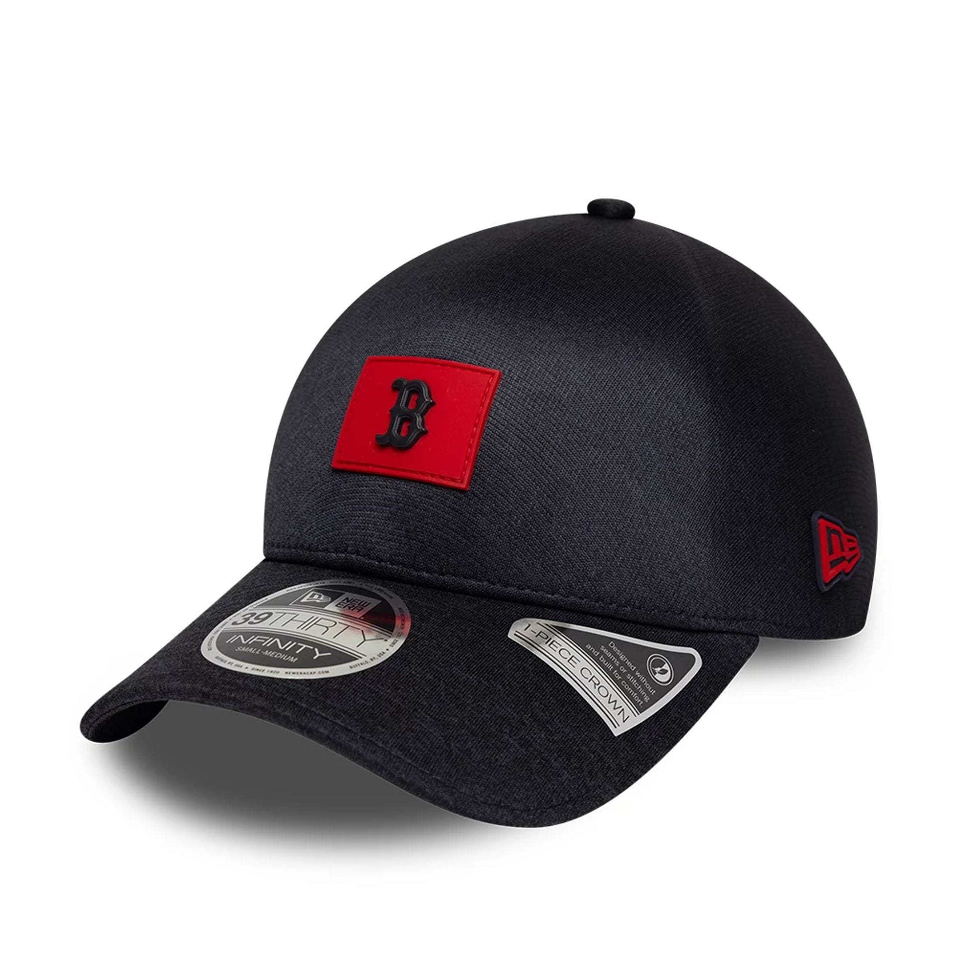 Pictured is this MLB Clubhouse Boston Red Sox 39THIRTY Infinity Stretch Fit cap in navy. 3