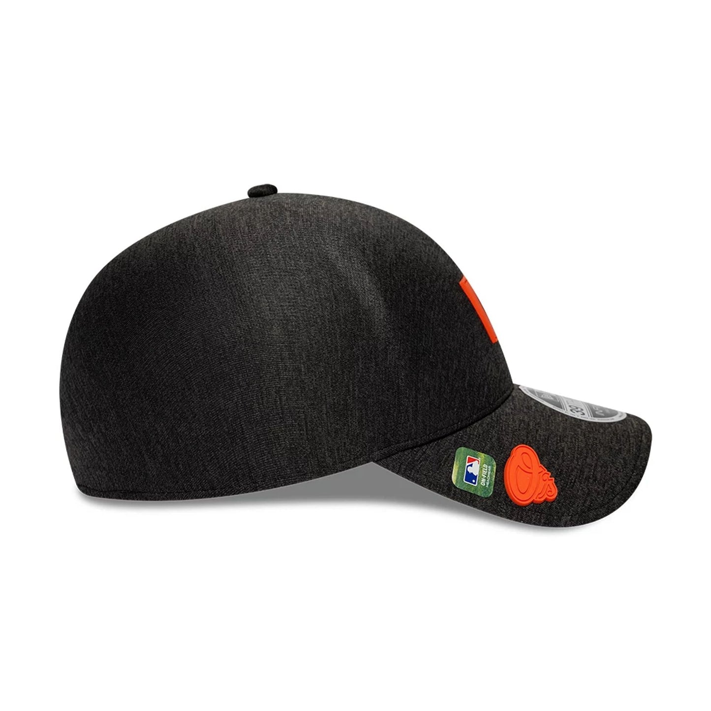 Pictured is this MLB Clubhouse Baltimore Orioles 39THIRTY Infinity Stretch Fit cap in black. 5