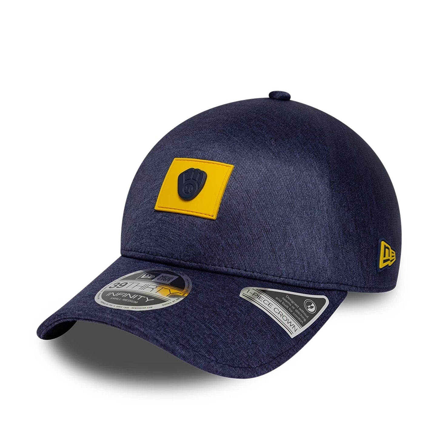 Pictured is this MLB Clubhouse Milwaukee Brewers 39THIRTY Infinity Stretch Fit cap in navy. 3
