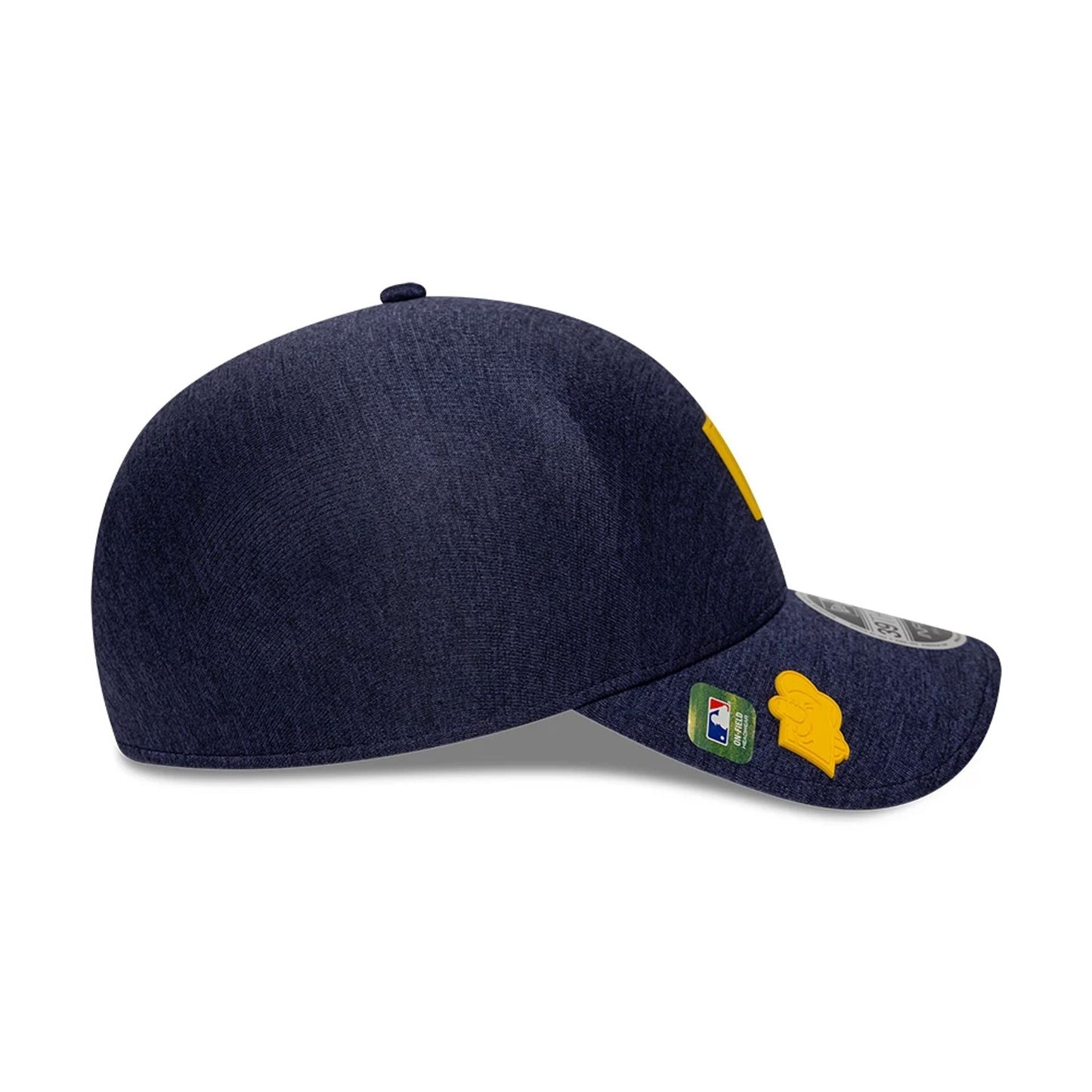 Pictured is this MLB Clubhouse Milwaukee Brewers 39THIRTY Infinity Stretch Fit cap in navy. 5