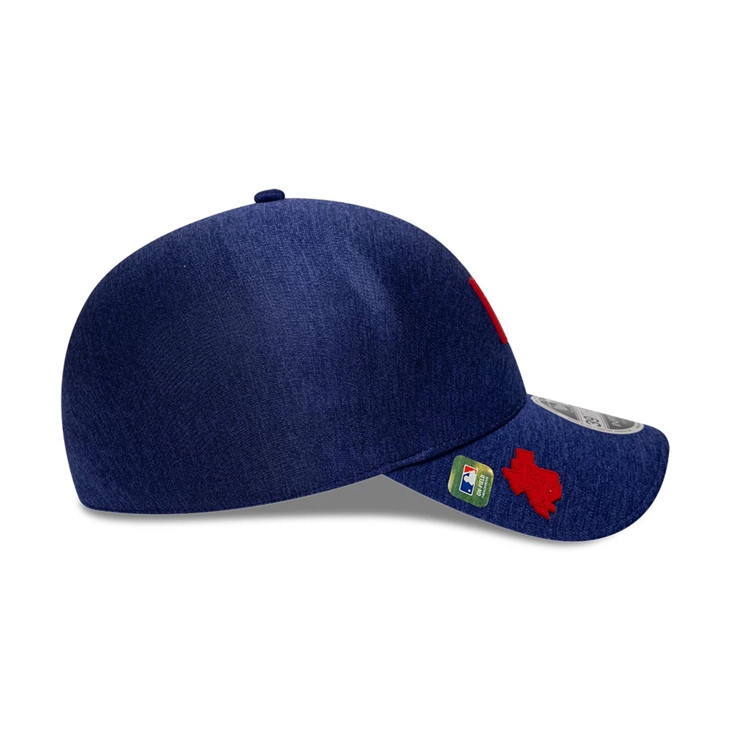 Pictured is this MLB Clubhouse Texas Rangers 39THIRTY Infinity Stretch Fit cap in dark blue. 5