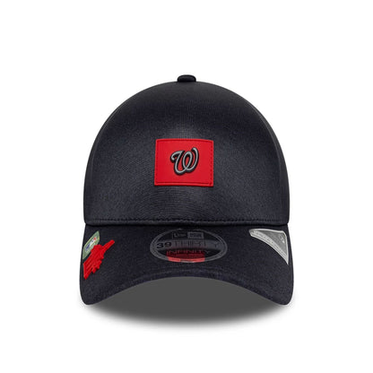 Pictured is this MLB Clubhouse Washington Nationals 39THIRTY Infinity Stretch Fit cap in black. 2