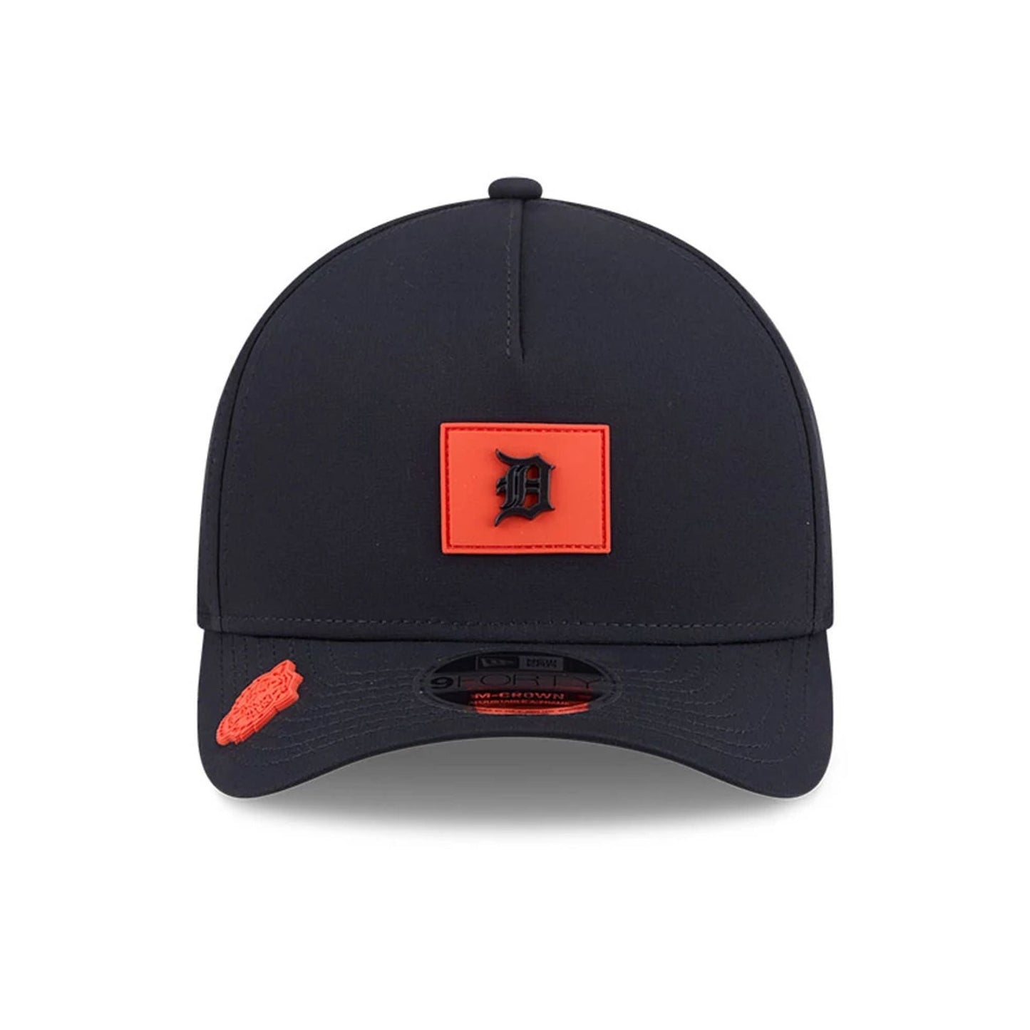 Pictured is this MLB Clubhouse Detroit Tigers 9FORTY M-Crown A-Frame cap in navy. 2