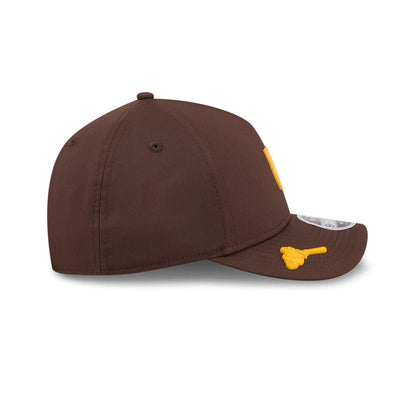 Pictured is this MLB Clubhouse San Diego Padres 9FORTY M-Crown A-Frame cap in dark brown. 5