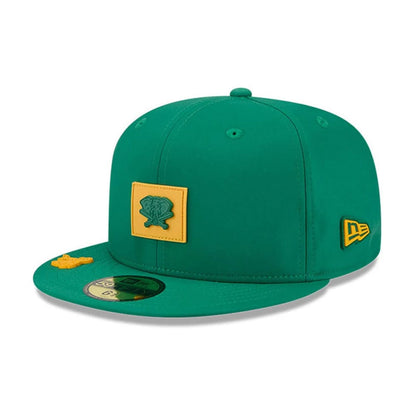 Pictured is this MLB Clubhouse Athletics 59FIFTY Fitted cap in dark green. 4