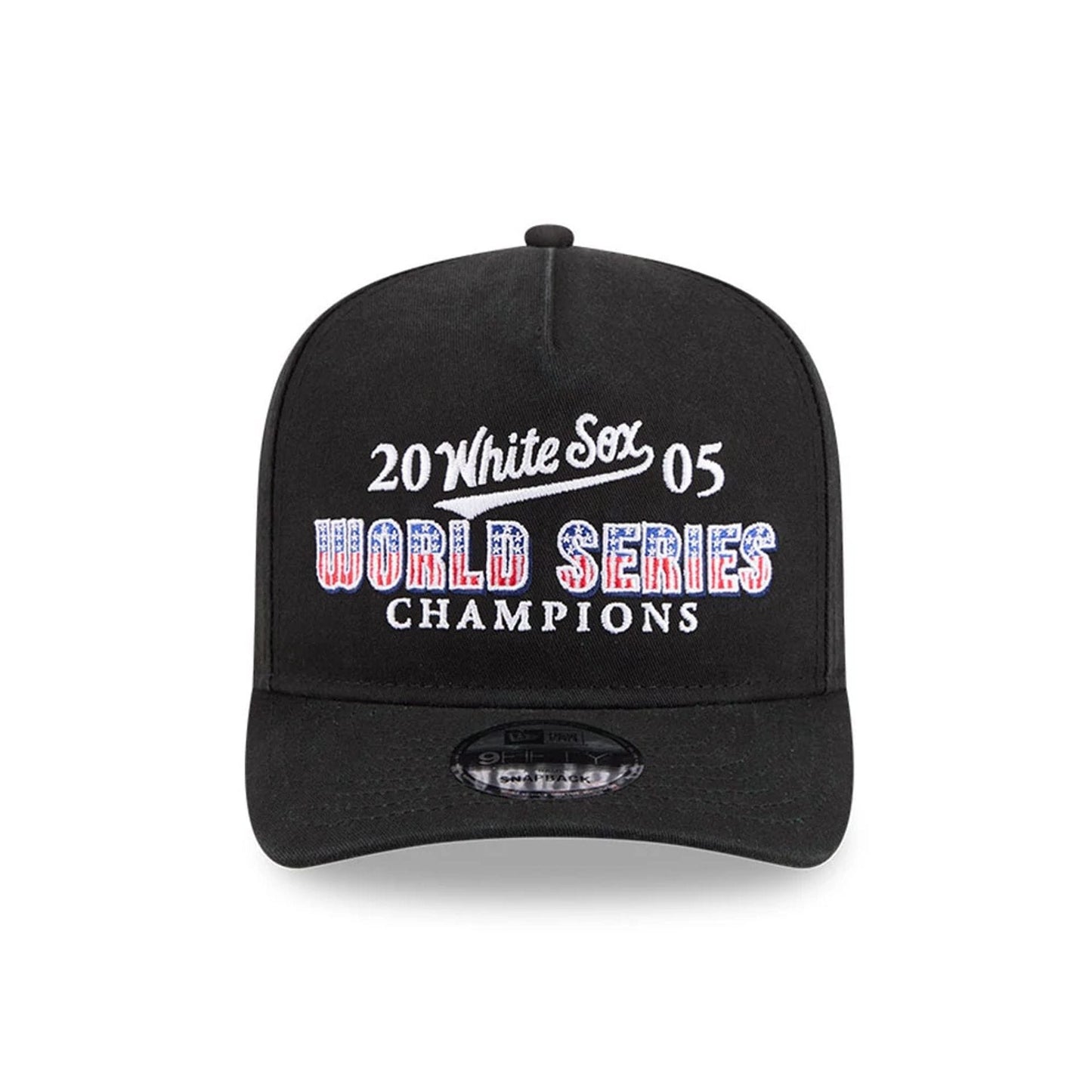 Pictured is this MLB Historic Chicago White Sox 9FIFTY A-Frame Snapback cap in black. 3