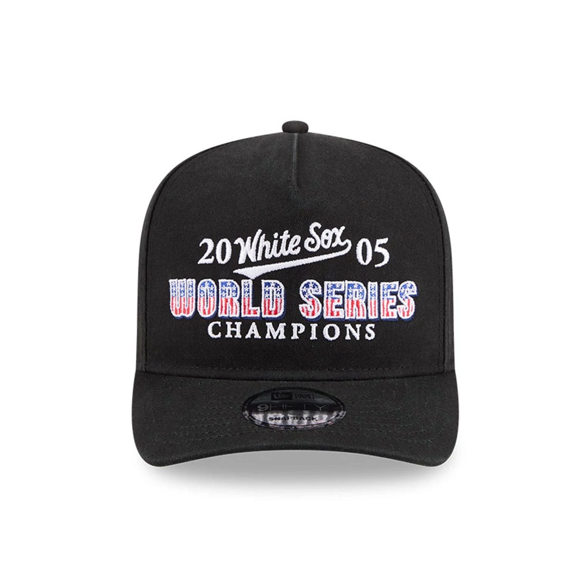 Pictured is this MLB Historic Chicago White Sox 9FIFTY A-Frame Snapback cap in black. 3