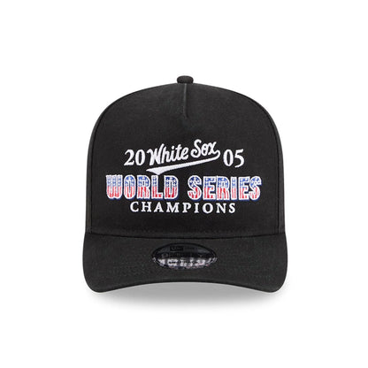 Pictured is this MLB Historic Chicago White Sox 9FIFTY A-Frame Snapback cap in black. 3