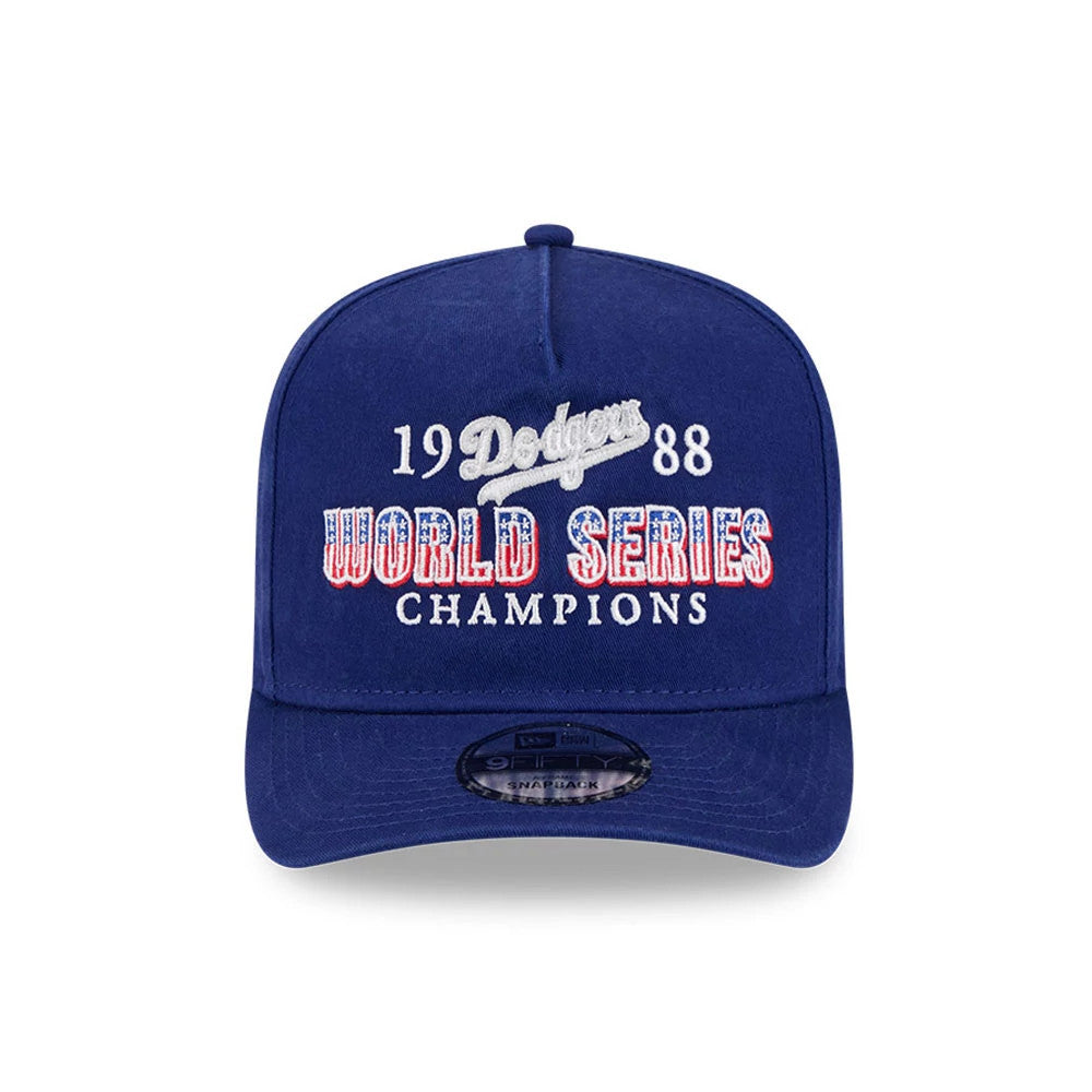 Pictured is this MLB Historic LA Dodgers 9FIFTY A-Frame Snapback cap in Navy. 3