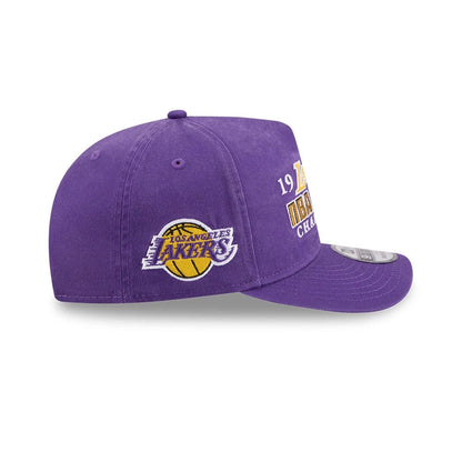 Pictured is this NBA Historic LA Lakers 9FIFTY A-Frame Snapback cap in purple. 5