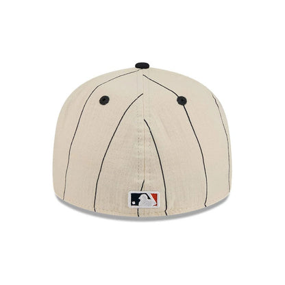 Pictured is this MLB Linen Detroit Tigers Retro Crown 59FIFTY Fitted cap in cream. 5