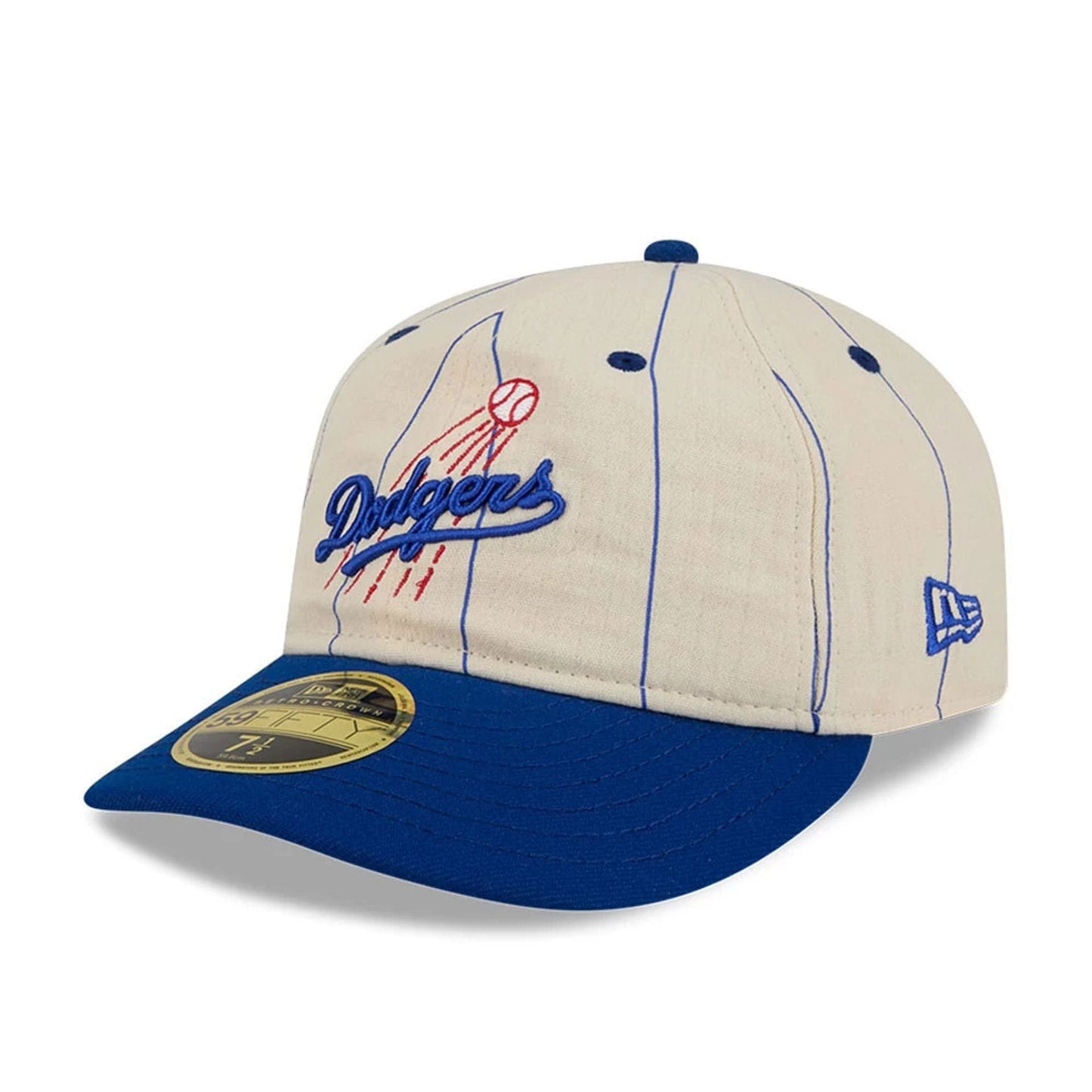 Pictured is this MLB Linen LA Dodgers Retro Crown 59FIFTY Fitted cap in black. 1