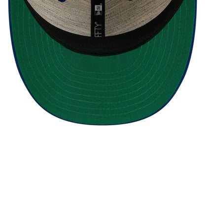 Pictured is this MLB Linen LA Dodgers Retro Crown 59FIFTY Fitted cap in black. 2