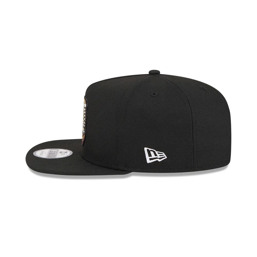 Pictured is this NBA Ring Chicago Bulls 9FIFTY A-Frame Snapback cap in black. 6