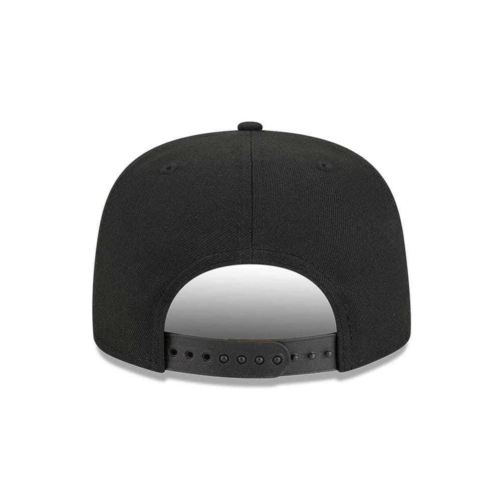 Pictured is this NBA Ring LA Lakers 9FIFTY A-Frame Snapback cap in black. 7