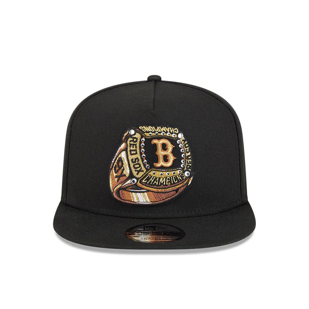 Pictured is this MLB Ring Boston Red Sox 9FIFTY A-Frame Snapback cap in black. 3