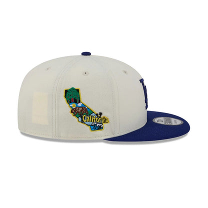 Pictured is this MLB Localized LA Dodgers 9FIFTY Snapback cap in white. 5