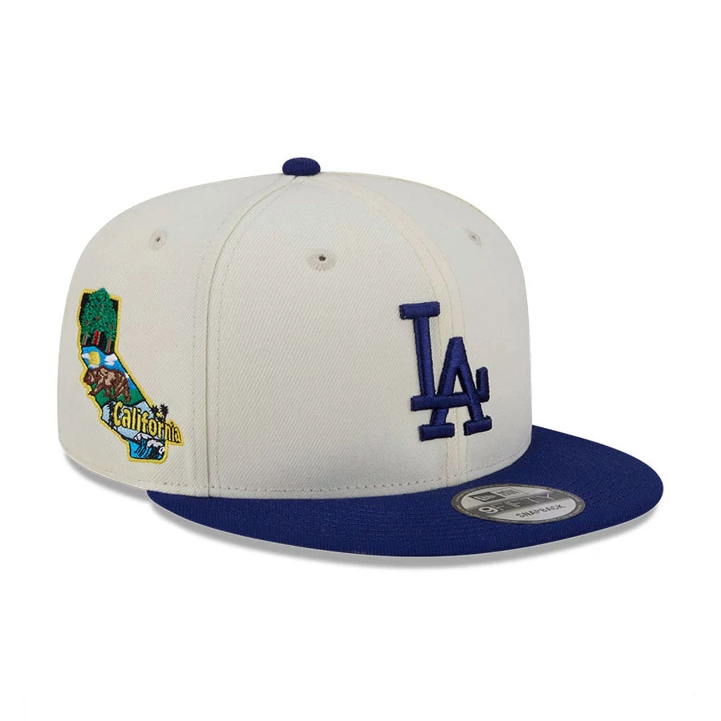 Pictured is this MLB Localized LA Dodgers 9FIFTY Snapback cap in white. 1