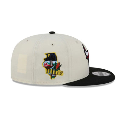 Pictured is this NBA Localized Chicago Bulls 9FIFTY Snapback cap in white. 5
