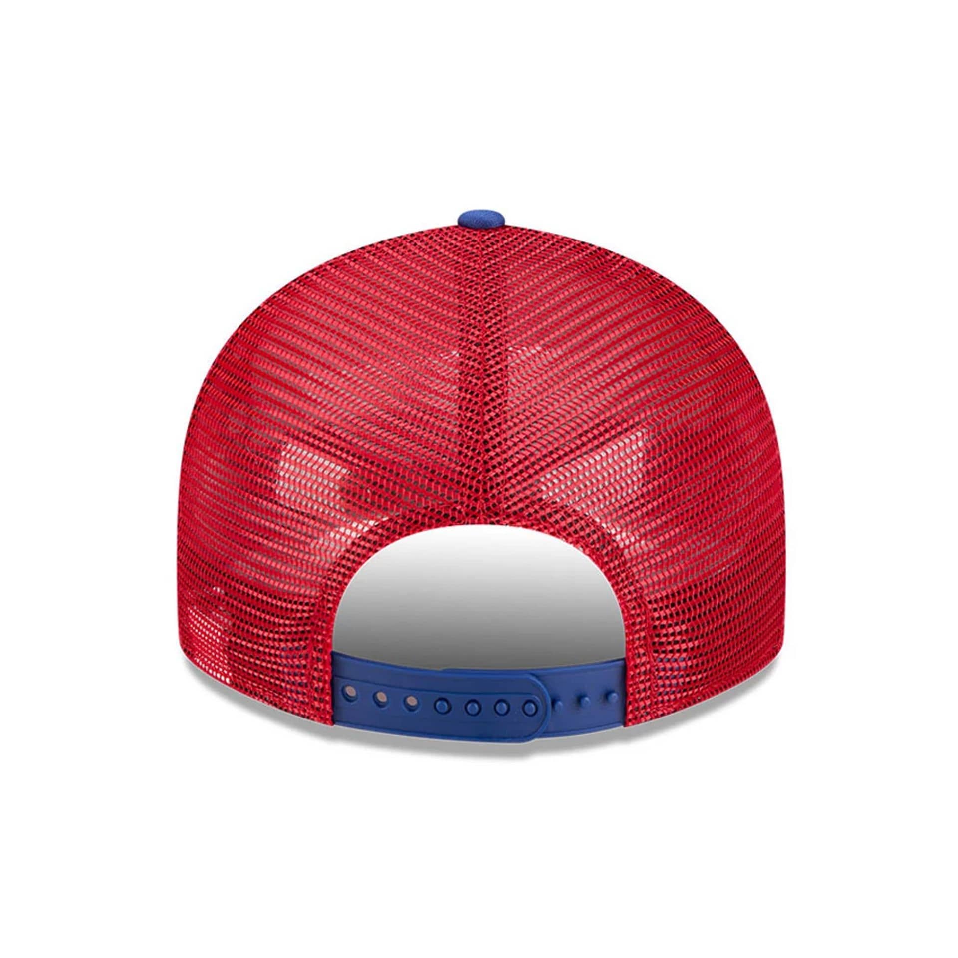 Pictured is this MLB Blocked Atlanta Braves 9FIFTY Split Panel Snapback cap in blue. 7