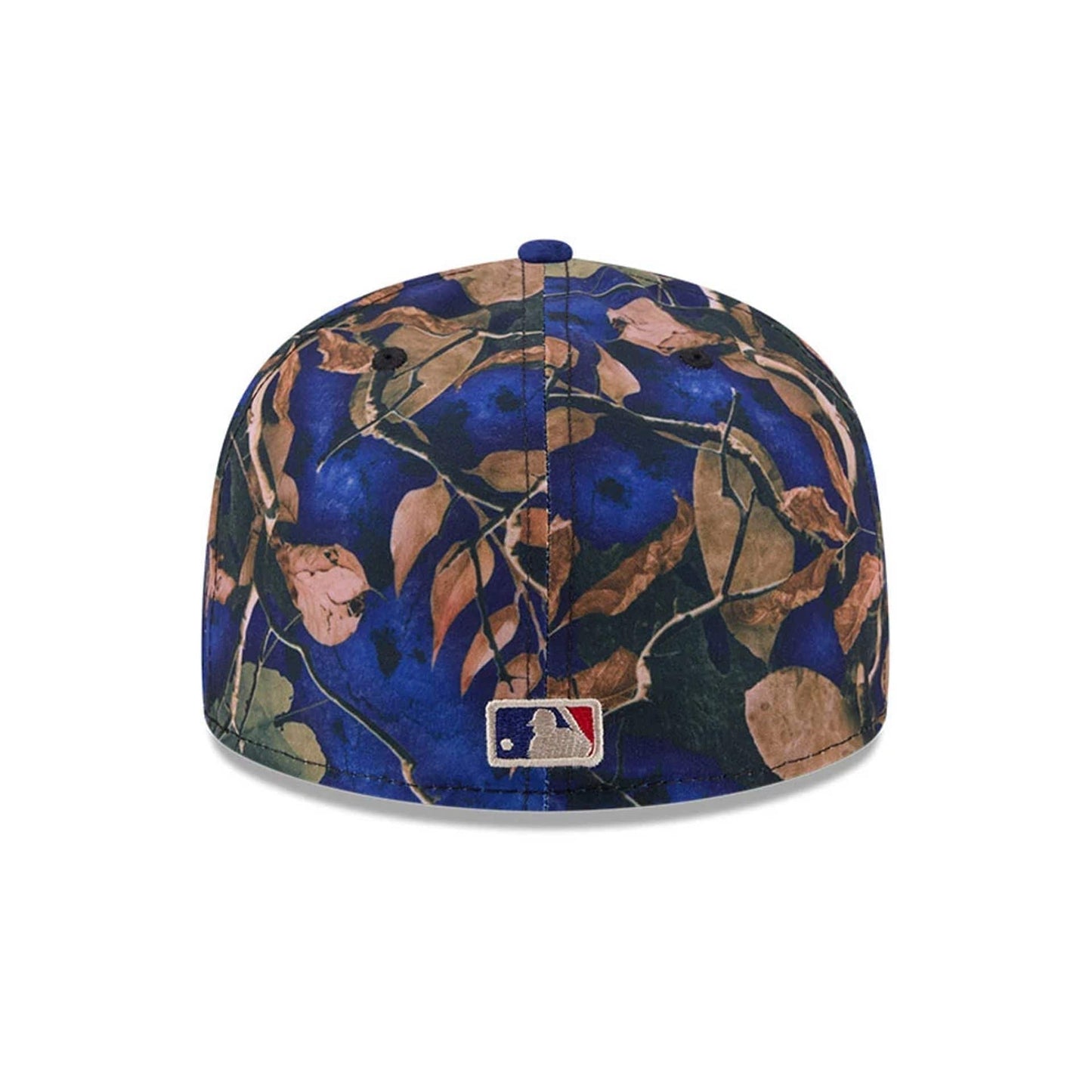 Pictured is this MLB Leaves LA Dodgers 59FIFTY Fitted cap in dark blue. 7