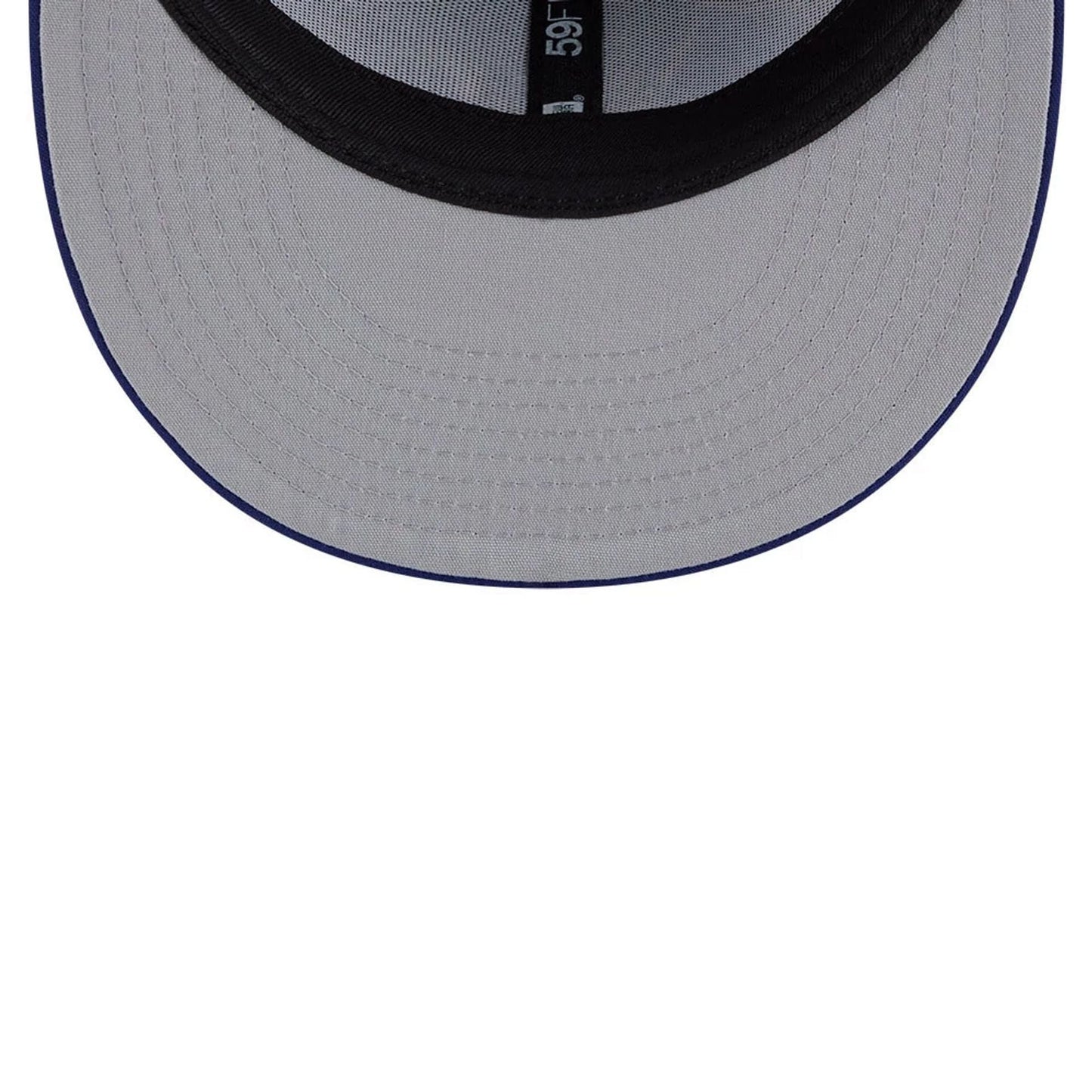 Pictured is this MLB Leaves LA Dodgers 59FIFTY Fitted cap in dark blue. 2
