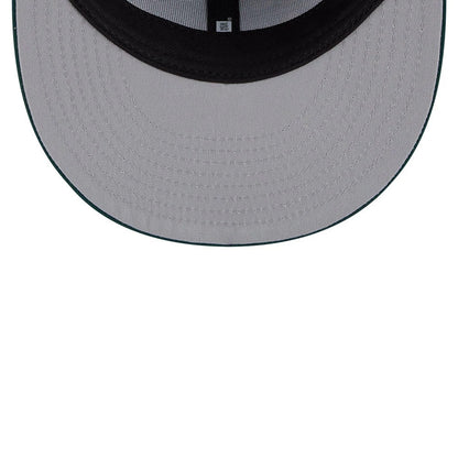 Pictured is this MLB Leaves Athletics 59FIFTY Fitted cap in dark green. 2